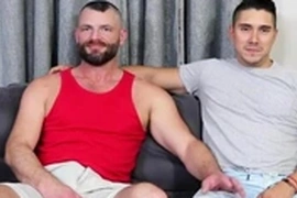 Handsome Latin jock gives head and gets fucked on the couch