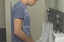 Twink is Caught Looking at Cock in School Bathroom