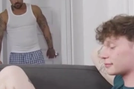 Twink son takes care of step-dad when mom is away