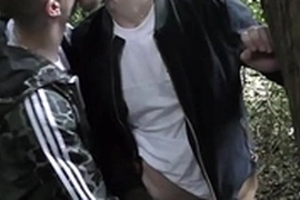 Russian boy bareback fucked in front of 2 mates