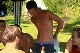 Pretty Gay Twinks Group Garden Fucking