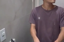 Unexpected visit from a kinky Asian twink leads to a wild encounter with a Brazilian gay. The action heats up with intense bareback anal and a big dick showcase.