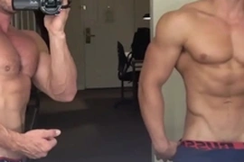 All american teen jerks his muscle cock & cums