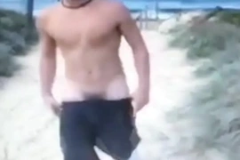 Hot sagger guy at  the beach