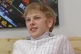 Cute twink sky sylvanus masturbates and cums after interview