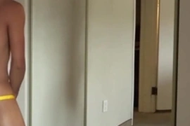 A stunning Asian teen jock indulges in a solo session, stroking his big dick with skillful hands, leading to an explosive climax that he showers himself with.