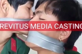 Soldier and cop fall for a gay casting scam, bound and pleasured by a hidden gay porn producer. Amateur twink's big cock takes them on a wild ride in this Vietnamese gay BDSM flick.