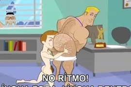 Porno gay em desenho com o treinador puto