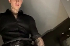 Getting undressed and talking dirty before stroking my massive cock