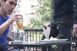 Cafe date leads to kitchen gay smut