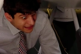 Black boss fucks naughty office clerks in the office