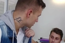 Bisex anal lovers drill big titted 19yo in threesome