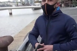 Straight latin dude has gay sex for cash