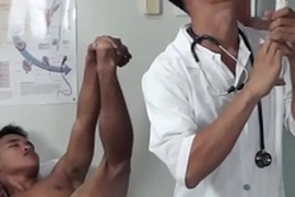 Asian twink doctor rims patients ass